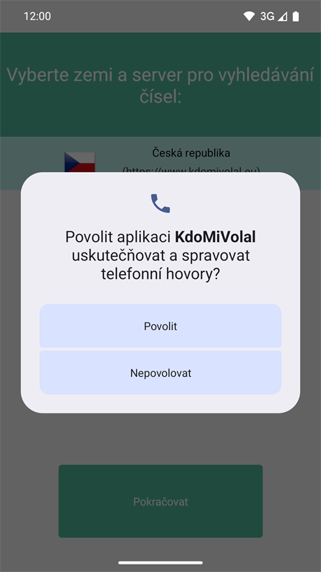 Dotaz na ovládání telefonních hovorů