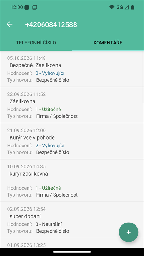 Komentáře k telefonnímu číslu
