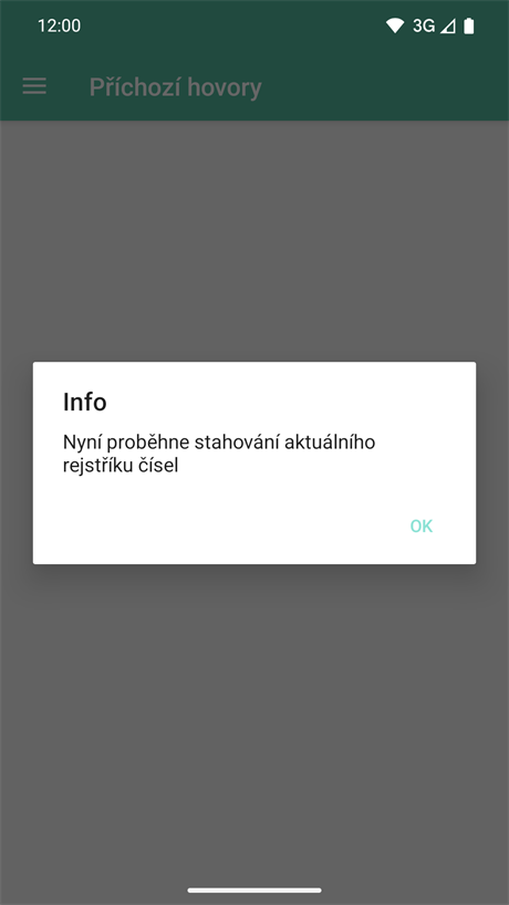 Upozornění na stažení čísel