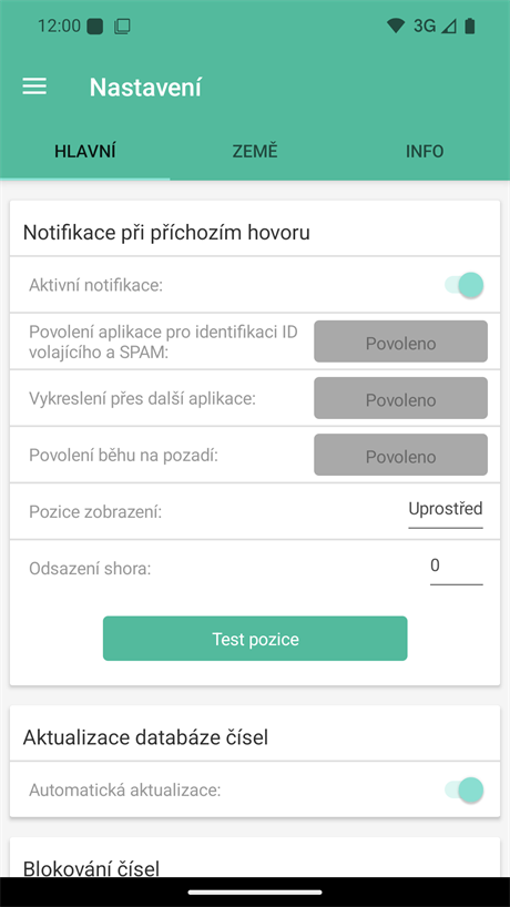 Udělená oprávnění