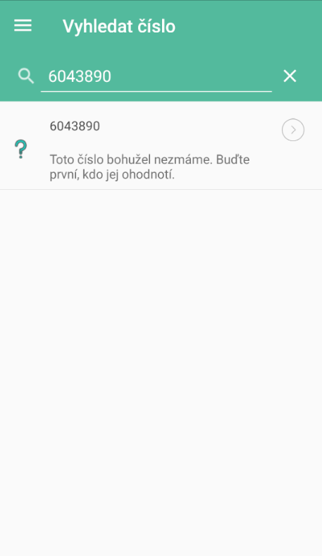 Telefonní číslo nebylo nalezeno