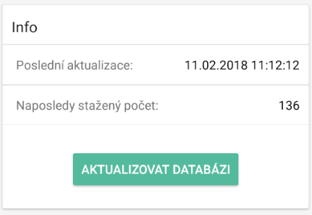 Informace o poslední aktualizaci